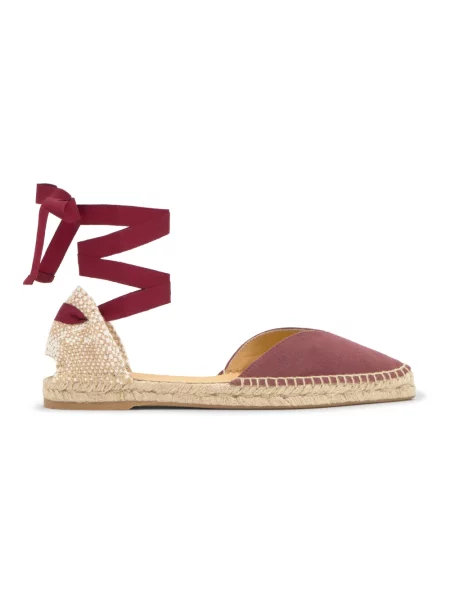 Espadryle Castaner bez obcasa czerwone
