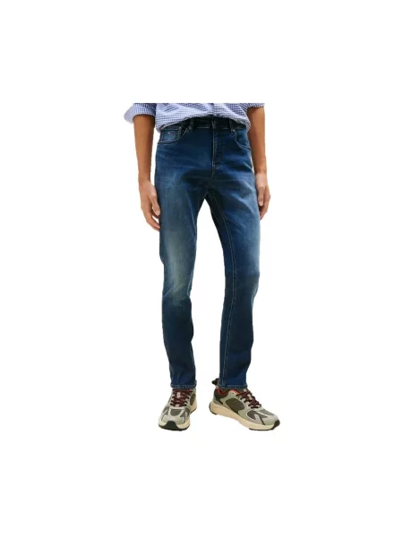 Nohavice Tommy Jeans modrá