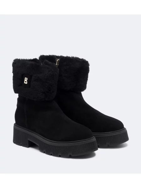 Botine Bogner din piele de căprioară negru