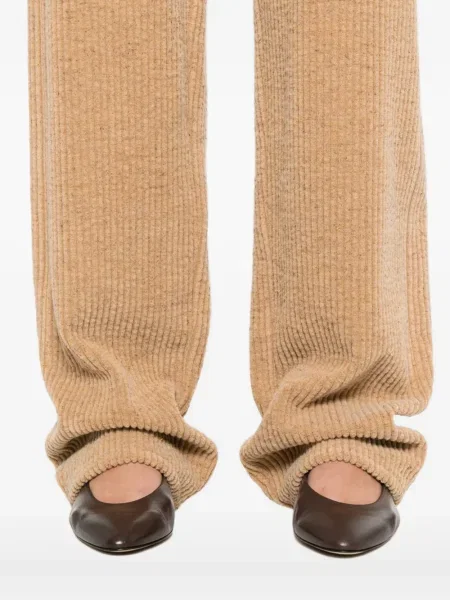 Pantaloni The Row de catifea cord negru