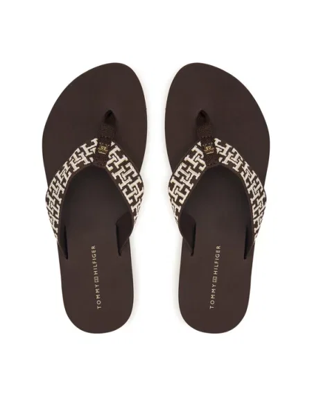 Tommy Hilfiger Japonke Corportate Sandal rjava