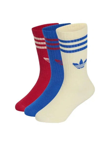 ADIDAS ORIGINALS Șosete Crew 3 Pairs crem / albastru roșu