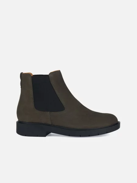 Členkové čižmy Geox sivá