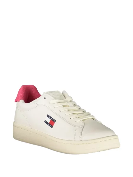 Sneakerși Tommy Hilfiger cu autograf alb