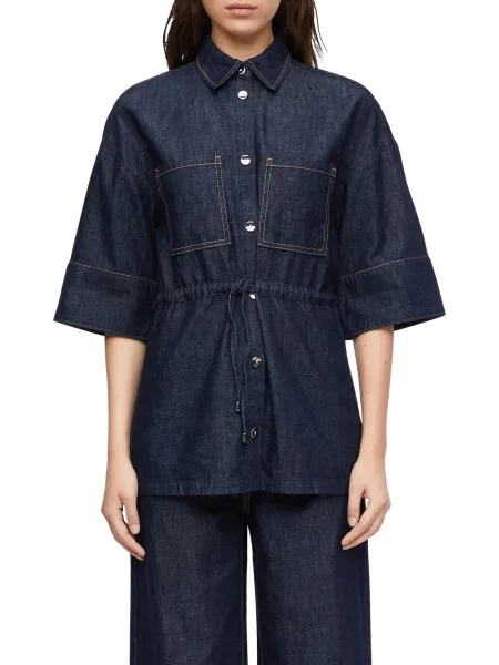 COMMA Bluza temno modra