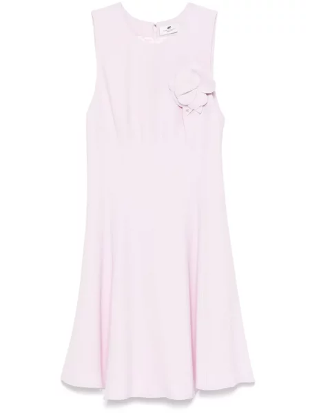 Mała sukienka mini Elisabetta Franchi z krepy garniturowa różowa