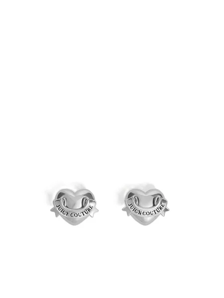 Juicy Couture Cercei Icon Heart argintiu
