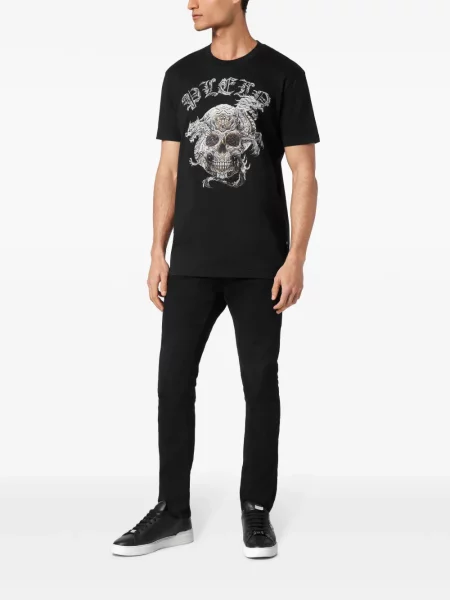 Raštuotas marškinėliai Philipp Plein juoda