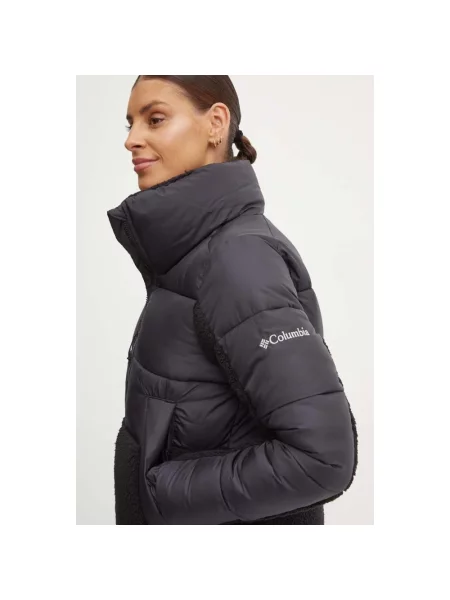 Kurtka hybrydowa Columbia Leadbetter Point II Sherpa Hybrid black niebieska