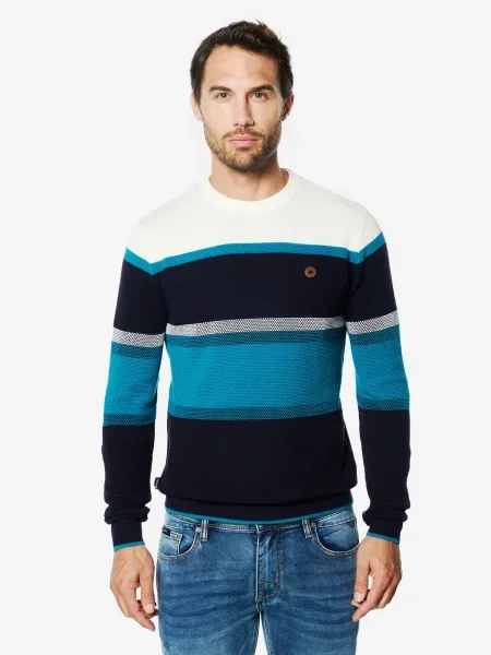 KOROSHI Pulover gri / verde mentă / negru alb