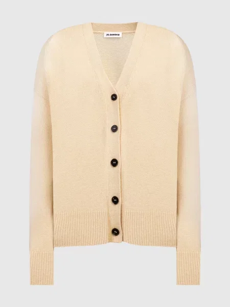 Кардиган з кашеміру Jil Sander жовтий