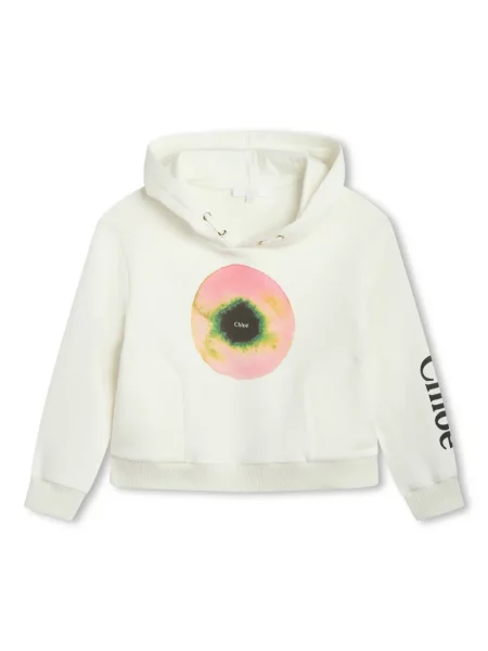 Bluza z kapturem dziecięca Chloe biała