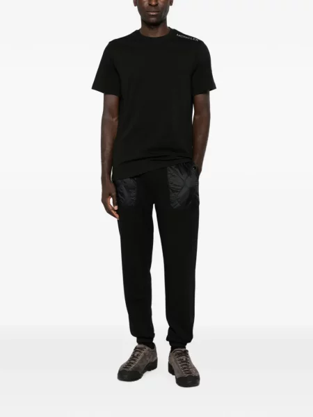 Matlasat pantaloni Moncler alergare negru
