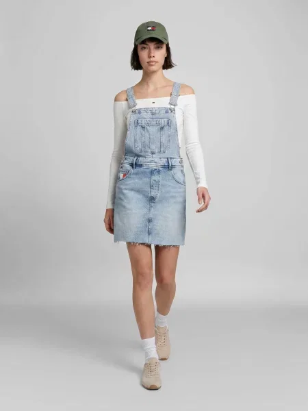 Rochie din denim Tommy Jeans albastru