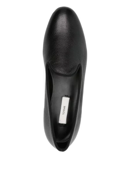Δερμάτινα loafers Toteme μαύρο