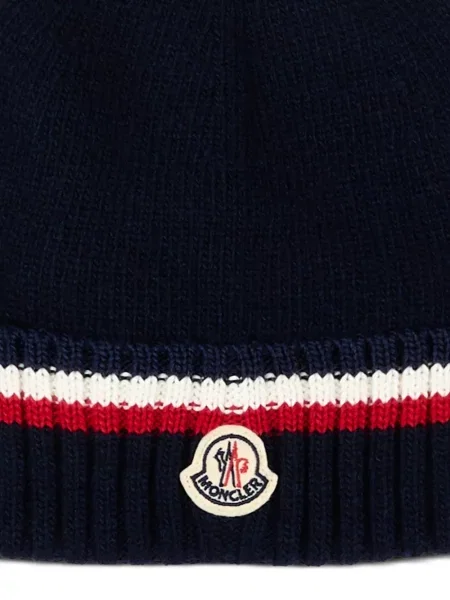 Czapka dziecięca Moncler Enfant niebieska