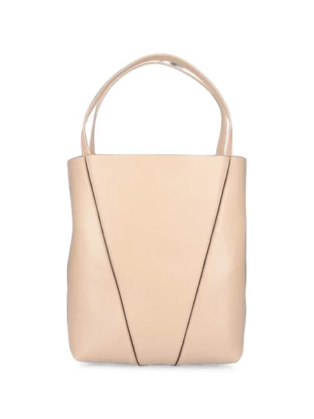 Geantă shopper Chloé din piele cu imagine roz