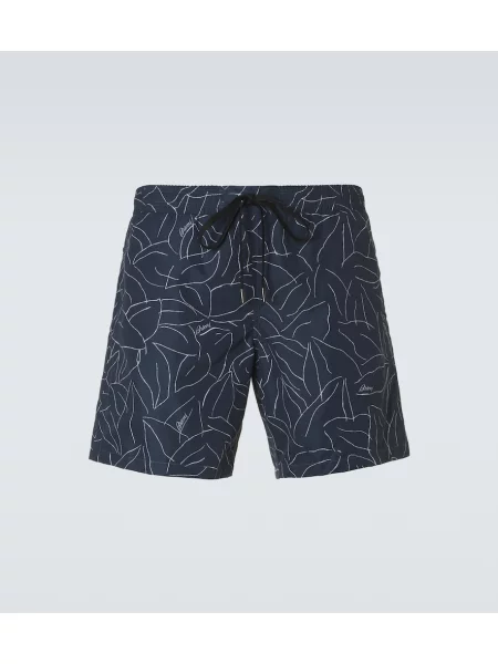 Plavalne hlačke Brioni s potiskom modra