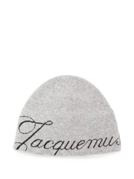 Căciulă Jacquemus cu autograf gri