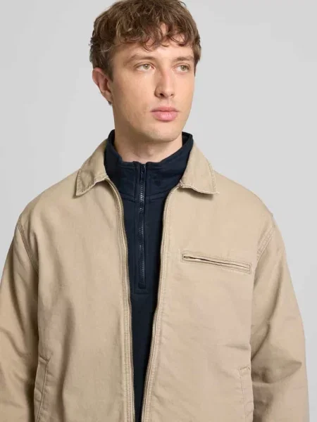 Bluza z kołnierzem zapinanym model „BRODY” Blend granatowa