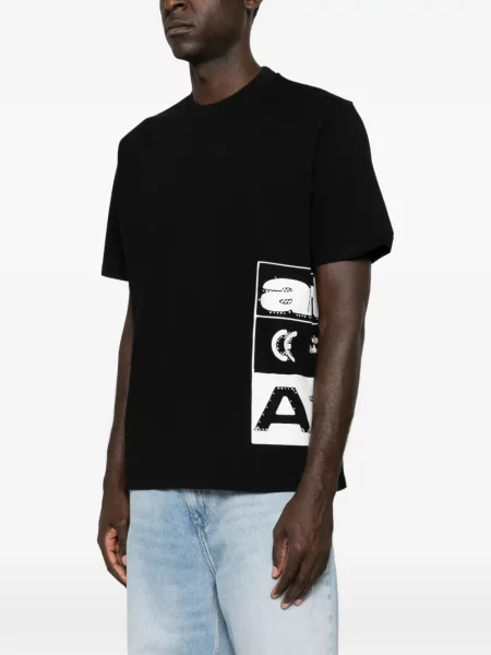 Tricou Arte Antwerp cu imagine negru