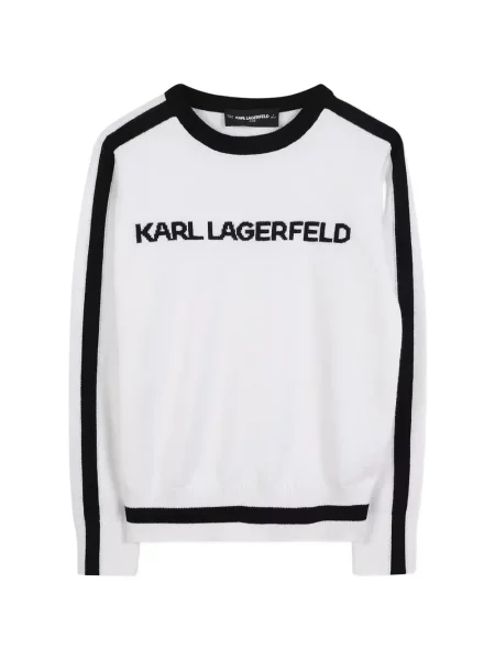 Dětské svetr Karl Lagerfeld bílý