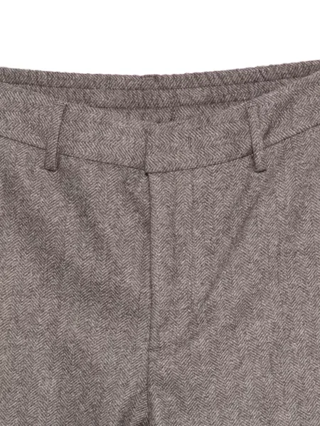 Pantaloni Pt Torino cu model herringbone maro