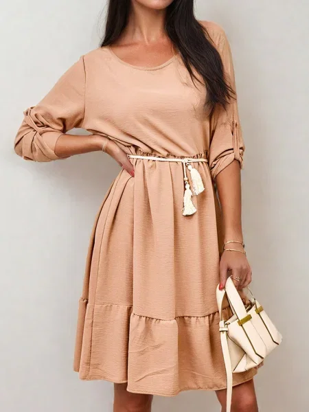 Rochie Resti de costum kaki