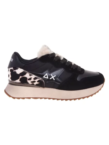 Sneakersy Sun68 skórzane czarne