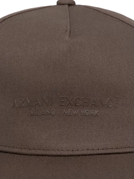 Șapcă Armani Exchange cu broderie maro
