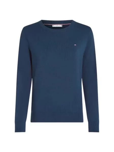 Sweter Tommy Hilfiger z dżerseju niebieski