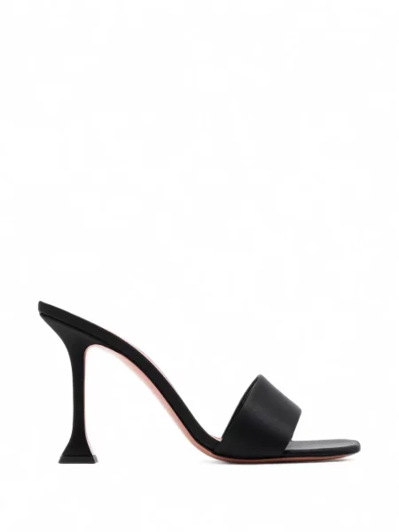 Sandale Amina Muaddi din satin negru