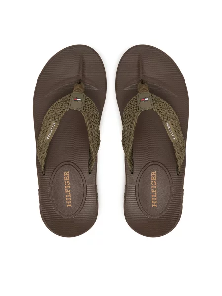 В'єтнамки Tommy Hilfiger Molded Web Beach Sandal army green зелені