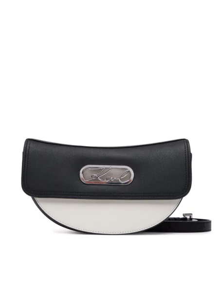 Karl Lagerfeld crossbody kabelka dámska kožená K/SIGNATURE biela