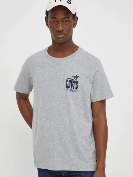 Levi's tričko GRAPHIC CREWNECK šedé