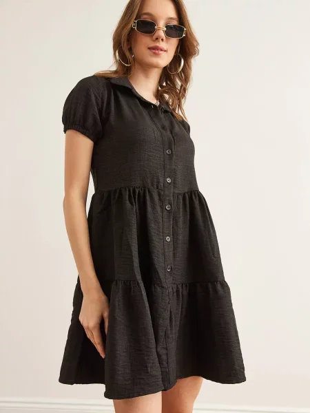 Olalook Rochie tip bluză negru