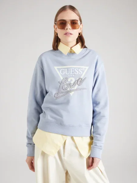Guess Bluză Albastru alb