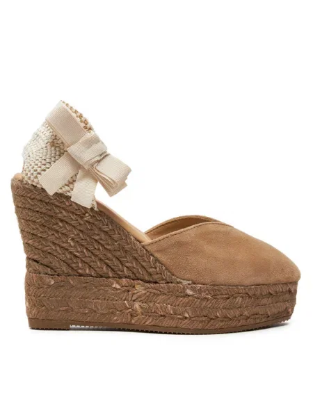 Manebi Еспадрили Hamptons Heart-Shaped Wedge Espadrilles W WH бежов