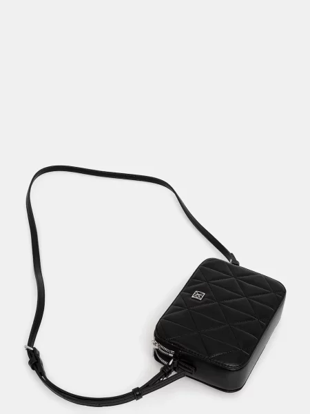 Geantă Calvin Klein Quilted Double Zip Camera Bag negru