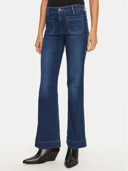 Wrangler Jeans hlače Mornarsko Flare Fit modra