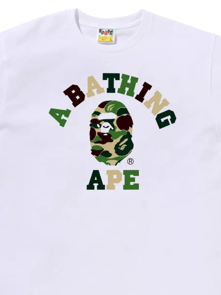 Tricou A Bathing Ape® cu imagine alb