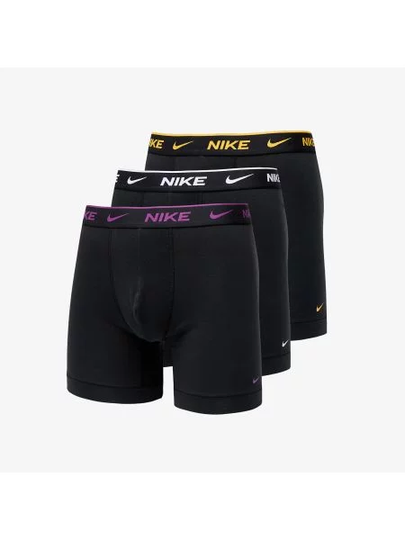 Pánske boxerky Nike Everyday Cotton Stretch 3 páry black/gold/black čierna