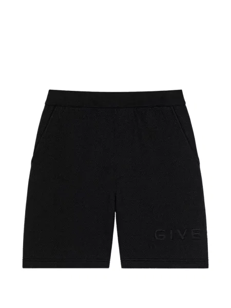 Bermude Givenchy din jacard cu model herringbone negru