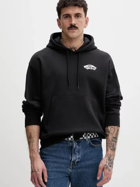 Vans μπλούζα με κουκούλα ανδρική με μαύρο