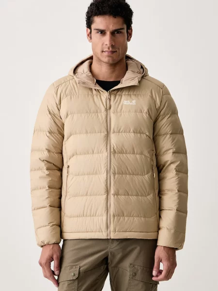 Jack Wolfskin geacă cu puf pentru bărbați WILD PASS DOWN bej