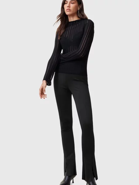 AllSaints pantaloni RYLA femei evazati high waist negru
