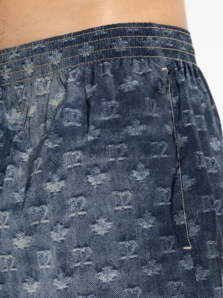 Slip de baie Dsquared2 cu imagine albastru