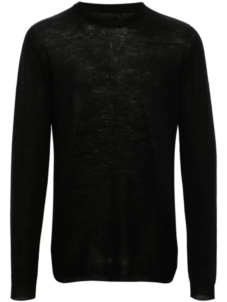 Pulover Rick Owens de lână biker negru