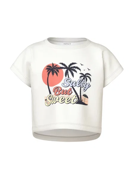 NAME IT Tricou NKFVILMA galben deschis / portocaliu închis / negru alb