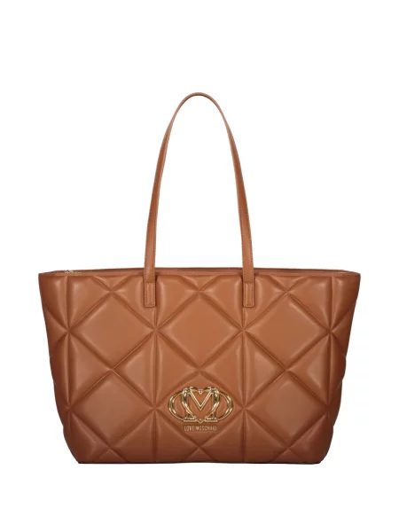 Geantă de mână Love Moschino matlasată maro